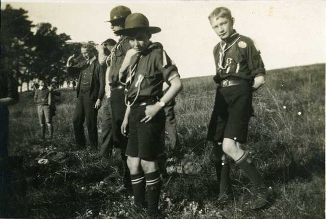 Scout Group with the Principal, Francis Rolland, circa 1934.